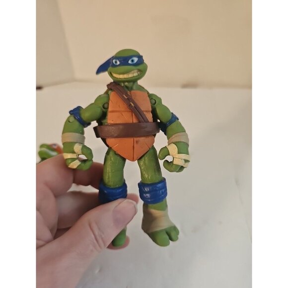 6" Leonardo 2006 Teenage Mutant Ninja Turtles Action Figure Lot Of 3 Turtles - Picture 3 of 8